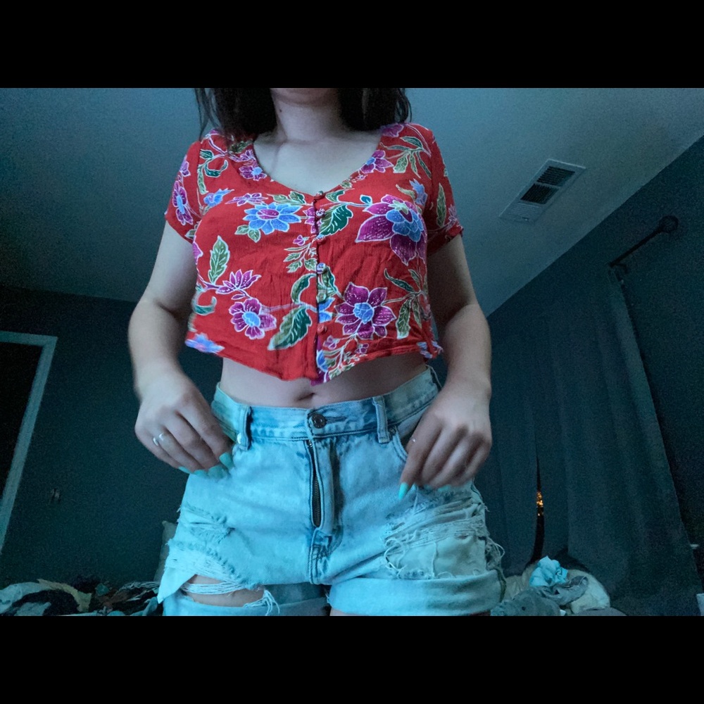 Floral crop top
